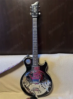 Chitară rezonator Harley Benton Custom Line ResoKing CU ÎMBUNĂTĂȚIRI