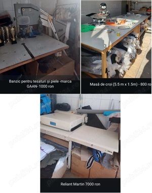 Masini de cusut industriale si urilaje pt. confectii textile