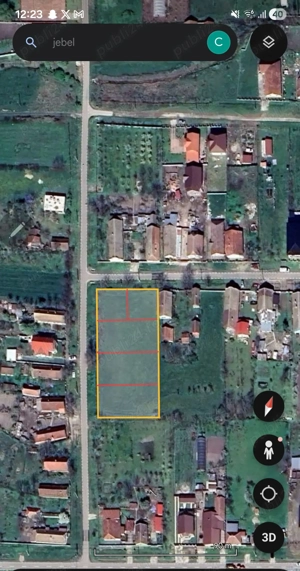 Vand teren intravilan Jebel 5 parcele, intre 500-750mp bucata