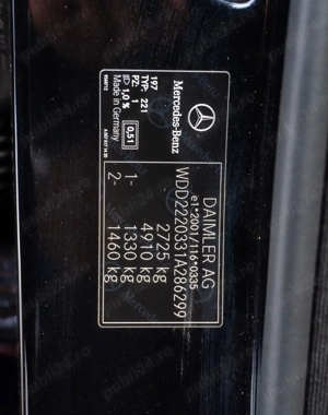 S350 D, 4Matic, Airmatic, 9G-Tronic, 69500 km - imagine 8