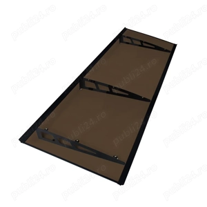MAPROFI Copertină VIVIEN PRO Alu+Plexiglas de ușă 200x100cm - imagine 2
