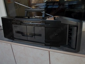 Radio Philips Aw7112 dublu casetofon portabil,vintage Malaysia - imagine 3