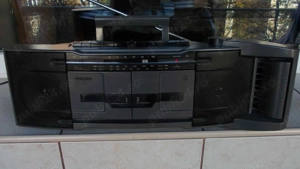 Radio Philips Aw7112 dublu casetofon portabil,vintage Malaysia