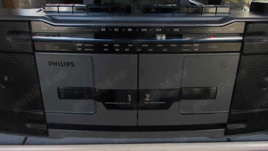 Radio Philips Aw7112 dublu casetofon portabil,vintage Malaysia - imagine 2