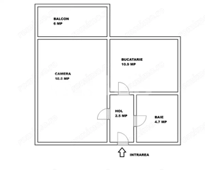 Garsoniera decomandata de vanzare balcon parcare Alma Turnisor - imagine 3