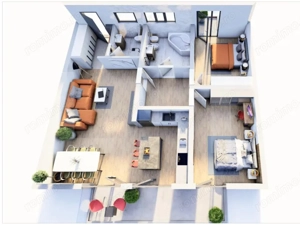 Apartament cu 2 camere, etaj intermediar, terasa, Braytim - imagine 9