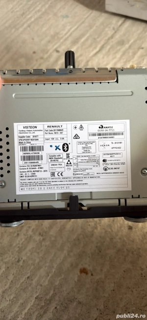 Radio CD Renault Original Bluetooth + Ramă - imagine 5