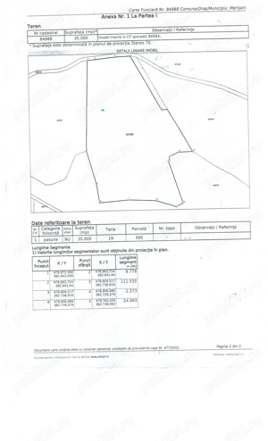  Teren extravilan - pasune 3.5 HA la 0.8 Euro   mp pretabil plantatii - imagine 3