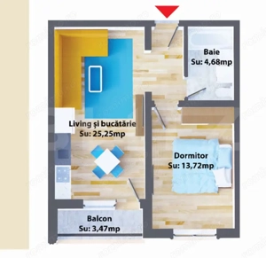 Apartamente de 2 camere, 43,65 mp, modern, zona Ipotesti