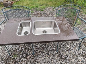 Chiuveta din inox cu blat din granit 