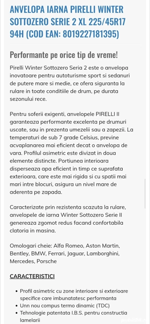 Jante si cauciucuri iarna Mercedes Set - imagine 5