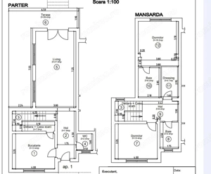 Duplex cu 3 camere si 3 bai la cheie - Mosnita  - imagine 3