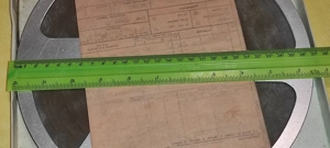 Cutie SCOTCH. rola metalica ( prinde magnetul ) 27 cm cu banda pt. magnetofon an 1967 scrie pe bon - imagine 5