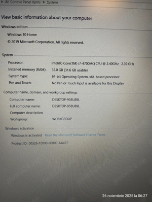 Lenovo i7, 32GbRam, Video dedicat Nvidia Quadro 2Gb, SSD256GB Samsung - imagine 3