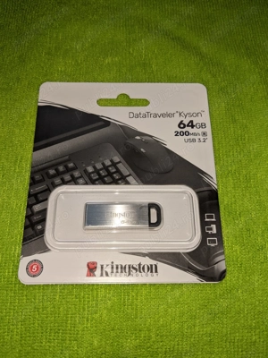 Memorie USB Kingston DataTraveler Kyson, 64GB, USB 3.2 Type-A Metalic