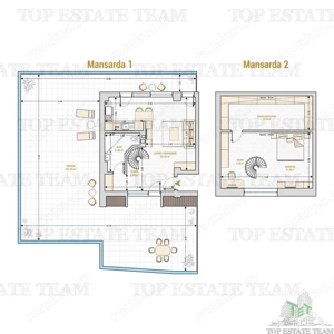 2 camere  cu Terasa de 100 mp , Duplex Exclusivist  – Lux la Mansarda! - imagine 14