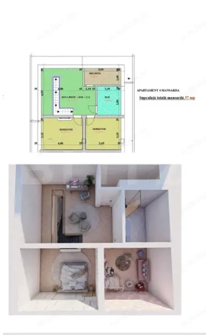 APARTAMENT 3 CAMERE - REDIU GRADINITA KIKI - imagine 13