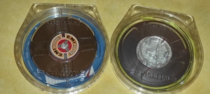 2 role cu banda pt. magnetofon + carcase emitape diametrul la rola 10 cm  - imagine 2