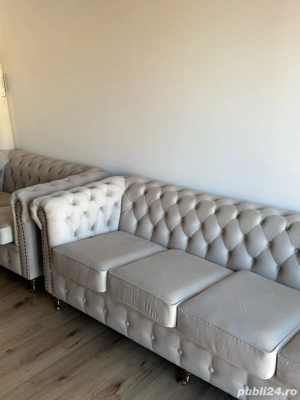 Set canapele tip Chesterfield   stare impecabilă