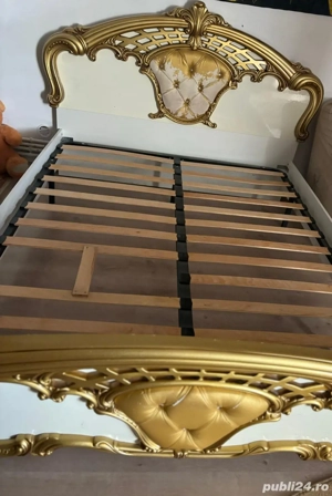  pat dormitor 160 200 plus somiera  - imagine 4