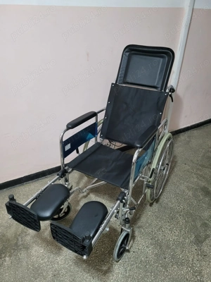 Scaun rulant pntru persoane cu dizabilitati, cu spatar rabatabil - imagine 3