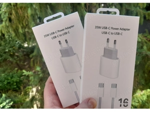 set incarcator 35w fast iPhone 15 16 17 adaptor priza + cablu incarcare type c type c , noi sigilate