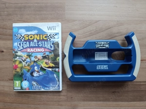 Wii: Sonic & SEGA All-Stars Racing + Volan tematic SEGA   Set complet   149 RON