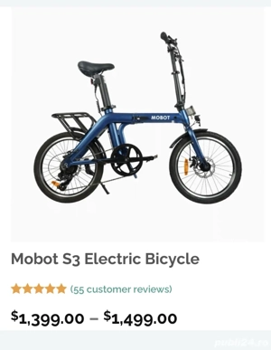 Bicicleta electrica pliabila Mobot S3 Shimano 7 viteze