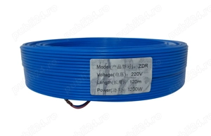 Cablu incalzitor 10-15mp lungime 120m 1200W pentru incalzire rasadnite - imagine 2
