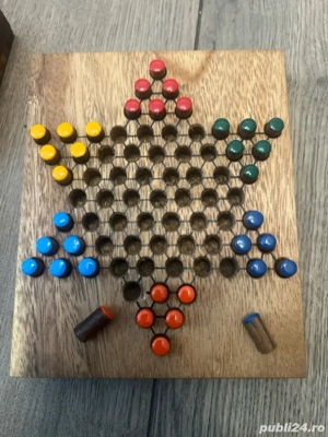 Joc Chinezesc din lemn   cu piese din lemn colorate