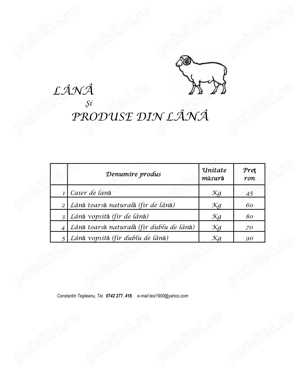 Vand produse din lana