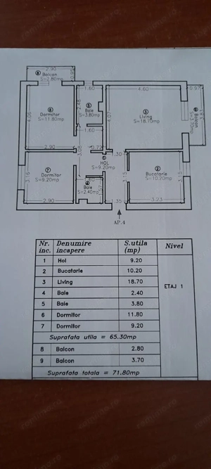 3 camere DECOMANDAT etaj 1 zona Bucovina cu 2 bai si 2 balcoane langa parcul Bucovina ... 72 mp