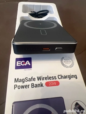 Baterie externa Powerbank MagSafe EGA P3   10.000 mAh, 20W Fast Charge, 15W Wireless - imagine 4