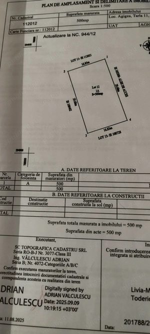 Agigea intravilan, 500 mp, langa utilitati, sub pretul zonei, ideal investitie