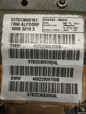 Airbag spate stânga BMW 7 (E38), 1994 - 2001 - imagine 3