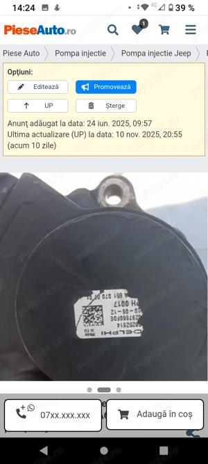 Pompa inalta a651 Jeep Compass 2.2 CRD 2010-2016 cod A6510700701 pompa injectie E5 ID #1221797264 - imagine 3