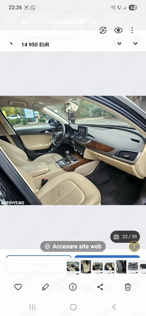 Audi A6 sedan 2.0 tdi ultra 190cp  - imagine 8