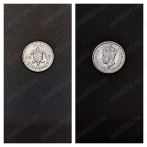 Moneda argint 6 Pence, FIJI, 1942