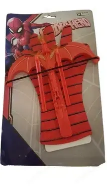 Set manusa Spider-Hero cu lansator si ventuze, 25 cm, rosu, 3 ani+