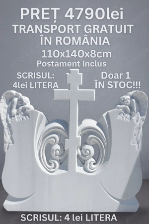 Monumente funereare, TRANSPORT GRATUIT in Romania, cruci marmura si granit