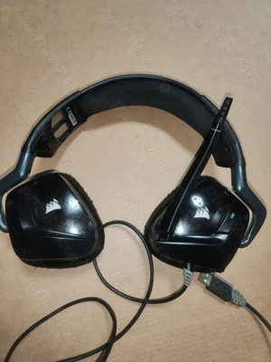 Căști Gaming Wireless Corsair VOID ELITE Surround 7.1,Carbon   Ca NOI! - imagine 3