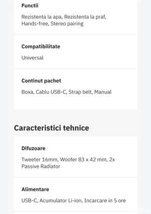 Boxa portabila SONY ULT FIELD 1 SRS-ULT10H, Bluetooth, IP67, White - imagine 4