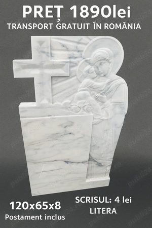Monumente funerare, TRANSPORT GRATUIT in Romania, cruci marmura si granit