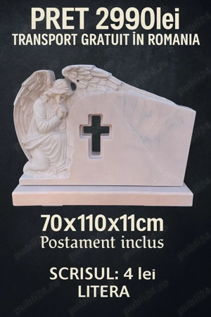 Monumente funerare, TRANSPORT GRATUIT in Romania, cruci marmura si granit