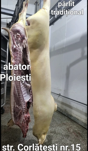 Carne porc românesc în carcasa cu șorici pârlit , minim jumătate , producător local abator autorizat - imagine 2
