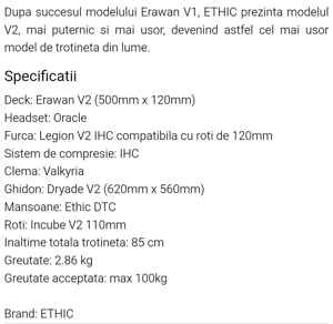 Trotineta Ethic aluminiu