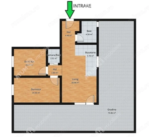 Apartament cu 3 camere si gradina de 74 mp in zona Selimbar din Sibiu - imagine 5