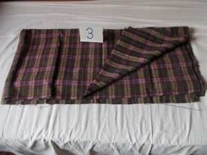 Cupon stofa lana cu fata dubla cu model - imagine 2