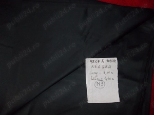 Cupon stofa lana culoarea negru pentru costum barbati - imagine 2