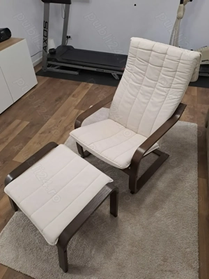 Set fotoliu si taburet Ikea